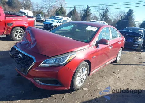 2017 Hyundai Sonata Hybrid Se z USA, uszkodzony, nr VIN KMHE24L3XHA075352